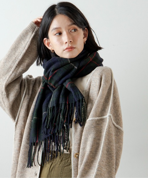 ANGIE（アンジー）の「チェック柄マフラー（マフラー・レディース・ブラウン/レッド/ブルー/グリーン・FREE）」の17枚目の写真