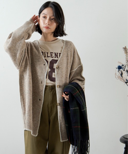 ANGIE（アンジー）の「チェック柄マフラー（マフラー・レディース・ブラウン/レッド/ブルー/グリーン・FREE）」の6枚目の写真