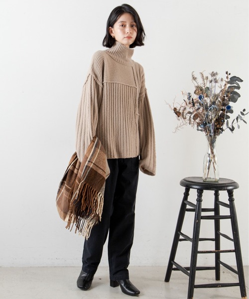 ANGIE（アンジー）の「チェック柄マフラー（マフラー・レディース・ブラウン/レッド/ブルー/グリーン・FREE）」の7枚目の写真