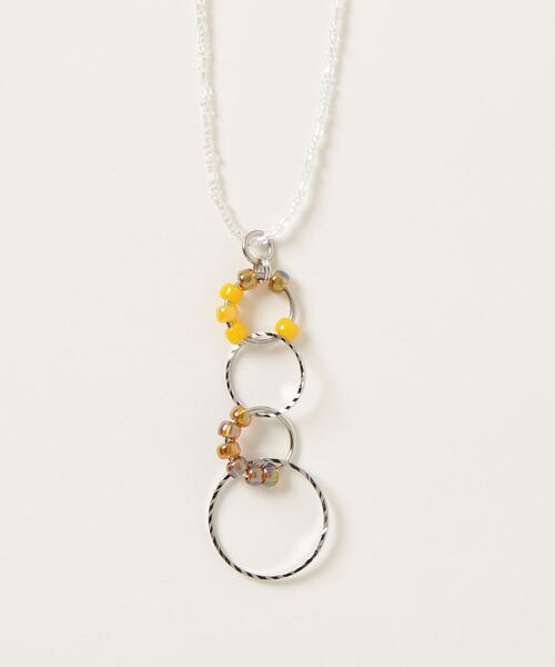 MATSUNO GLASS BEADS(マツノグラスビーズ)の「【MATSUNO GLASS BEADS/松野グラスビーズ】Halo Necklace NE91M(ネックレス・レディース・シルバー/ゴールド/ブラック/ブラウン/レッド/ピンク/ターコイズブルー/グリーン・FREE)」の2枚目の写真