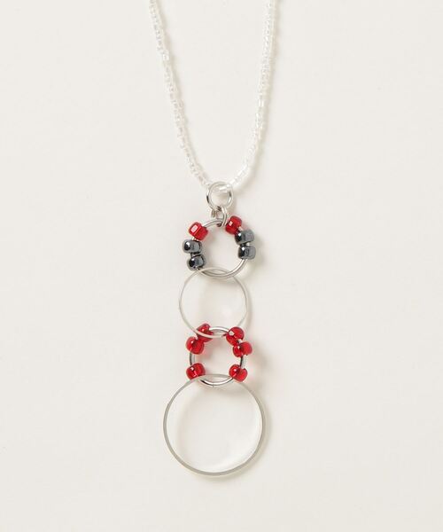MATSUNO GLASS BEADS(マツノグラスビーズ)の「【MATSUNO GLASS BEADS/松野グラスビーズ】Halo Necklace NE91M(ネックレス・レディース・シルバー/ゴールド/ブラック/ブラウン/レッド/ピンク/ターコイズブルー/グリーン・FREE)」の6枚目の写真
