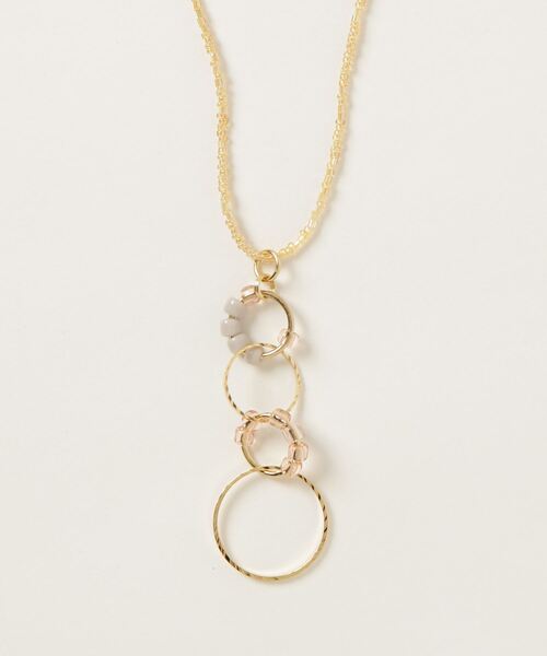 MATSUNO GLASS BEADS(マツノグラスビーズ)の「【MATSUNO GLASS BEADS/松野グラスビーズ】Halo Necklace NE91M(ネックレス・レディース・シルバー/ゴールド/ブラック/ブラウン/レッド/ピンク/ターコイズブルー/グリーン・FREE)」の5枚目の写真