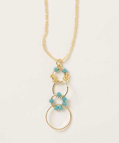 MATSUNO GLASS BEADS(マツノグラスビーズ)の「【MATSUNO GLASS BEADS/松野グラスビーズ】Halo Necklace NE91M(ネックレス・レディース・シルバー/ゴールド/ブラック/ブラウン/レッド/ピンク/ターコイズブルー/グリーン・FREE)」の4枚目の写真