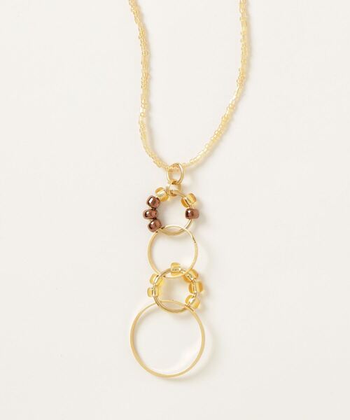 MATSUNO GLASS BEADS(マツノグラスビーズ)の「【MATSUNO GLASS BEADS/松野グラスビーズ】Halo Necklace NE91M(ネックレス・レディース・シルバー/ゴールド/ブラック/ブラウン/レッド/ピンク/ターコイズブルー/グリーン・FREE)」の8枚目の写真