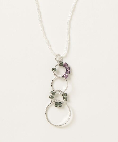 MATSUNO GLASS BEADS(マツノグラスビーズ)の「【MATSUNO GLASS BEADS/松野グラスビーズ】Halo Necklace NE91M(ネックレス・レディース・シルバー/ゴールド/ブラック/ブラウン/レッド/ピンク/ターコイズブルー/グリーン・FREE)」の1枚目の写真