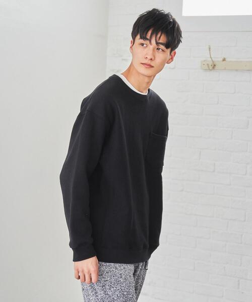 coen(コーエン)の「ヘビー裏起毛クルーネックスウェット(スウェット・メンズ・ブラック/オリーブ/ダークグレー/ナチュラル・SMALL/MEDIUM/LARGE/X-LARGE)」の2枚目の写真