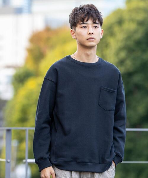 coen(コーエン)の「ヘビー裏起毛クルーネックスウェット(スウェット・メンズ・ブラック/オリーブ/ダークグレー/ナチュラル・SMALL/MEDIUM/LARGE/X-LARGE)」の16枚目の写真