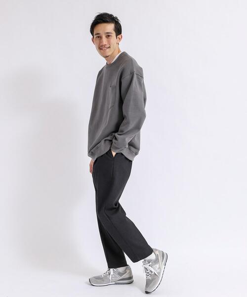 PINUE ダークグレー クルーネック スウェット coen（コーエン）の「ヘビー裏起毛クルーネックスウェット（スウェット