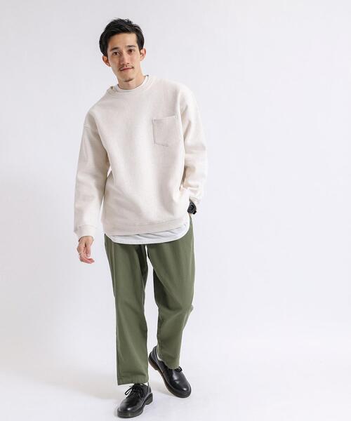 coen(コーエン)の「ヘビー裏起毛クルーネックスウェット(スウェット・メンズ・ブラック/オリーブ/ダークグレー/ナチュラル・SMALL/MEDIUM/LARGE/X-LARGE)」の8枚目の写真