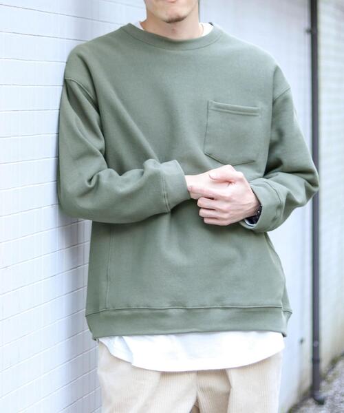 coen(コーエン)の「ヘビー裏起毛クルーネックスウェット(スウェット・メンズ・ブラック/オリーブ/ダークグレー/ナチュラル・SMALL/MEDIUM/LARGE/X-LARGE)」の9枚目の写真