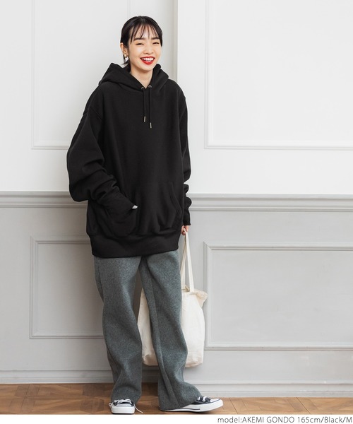 coca（coca）（コカ）の「ふわり～オーバーサイズフーディー（その他トップス・レディース・ブラック/グレー/アイボリー/チャコール/オレンジ・M/L）」の18枚目の写真