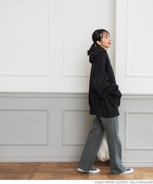 coca（coca）（コカ）の「ふわり～オーバーサイズフーディー（その他トップス・レディース・ブラック/グレー/アイボリー/チャコール/オレンジ・M/L）」の10枚目の写真