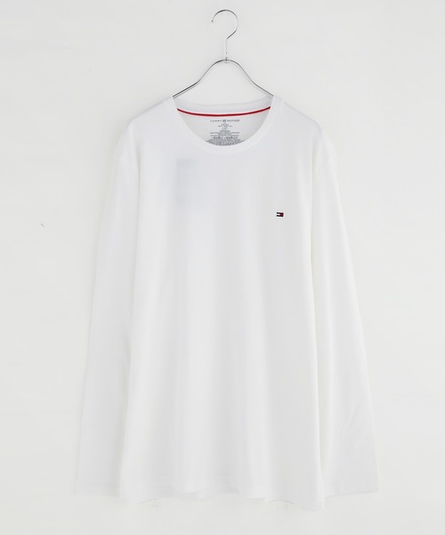 TOMMY HILFIGER（トミーヒルフィガー）の「TOMMY HILFIGER トミー ヒルフィガー /胸ワンポイント ベーシッククルーネック長袖Tシャツ（Tシャツ/カットソー・メンズ・ホワイト/ブラック/ヘザーグレー/オートミール/ダークネイビー・S/M/L/XL）」の20枚目の写真