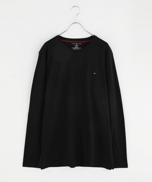 TOMMY HILFIGER（トミーヒルフィガー）の「TOMMY HILFIGER トミー ヒルフィガー /胸ワンポイント ベーシッククルーネック長袖Tシャツ（Tシャツ/カットソー・メンズ・ホワイト/ブラック/ヘザーグレー/オートミール/ダークネイビー・S/M/L/XL）」の21枚目の写真