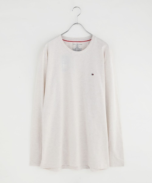 TOMMY HILFIGER（トミーヒルフィガー）の「TOMMY HILFIGER トミー ヒルフィガー /胸ワンポイント ベーシッククルーネック長袖Tシャツ（Tシャツ/カットソー・メンズ・ホワイト/ブラック/ヘザーグレー/オートミール/ダークネイビー・S/M/L/XL）」の22枚目の写真