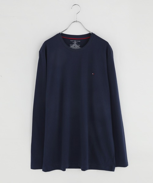 TOMMY HILFIGER（トミーヒルフィガー）の「TOMMY HILFIGER トミー ヒルフィガー /胸ワンポイント ベーシッククルーネック長袖Tシャツ（Tシャツ/カットソー・メンズ・ホワイト/ブラック/ヘザーグレー/オートミール/ダークネイビー・S/M/L/XL）」の19枚目の写真