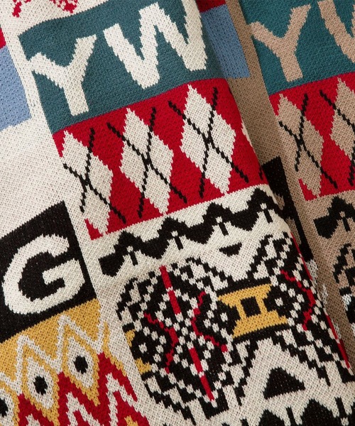 【HOOK】パッチワーク柄ニットカーディガン（カーディガン/ボレロ）｜HOOK（フック）