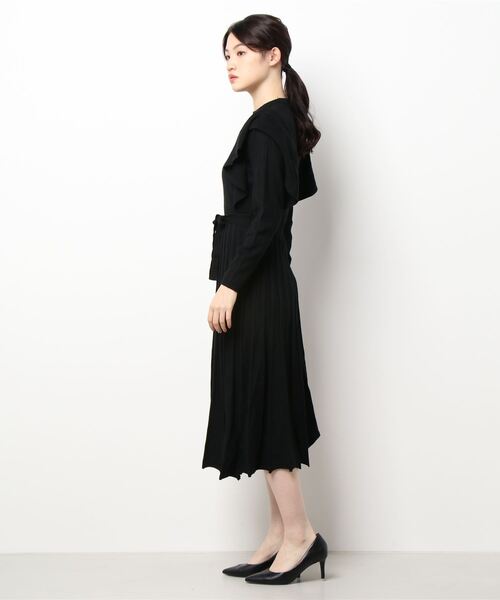 Narcissus（ナルシス）の「【Narcissus】フリルニットワンピース（ワンピース・レディース・ブラック・FREE）」の3枚目の写真