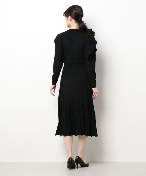 Narcissus（ナルシス）の「【Narcissus】フリルニットワンピース（ワンピース・レディース・ブラック・FREE）」の4枚目の写真