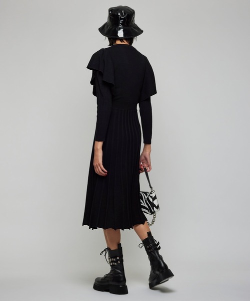 Narcissus（ナルシス）の「【Narcissus】フリルニットワンピース（ワンピース・レディース・ブラック・FREE）」の6枚目の写真