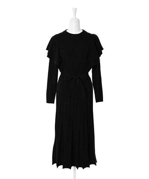 Narcissus（ナルシス）の「【Narcissus】フリルニットワンピース（ワンピース・レディース・ブラック・FREE）」の5枚目の写真