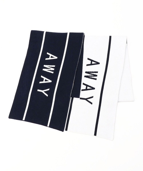 HIDEAWAYS NICOLE（ハイダウェイニコル）の「ダブルジャカードロゴマフラー（マフラー・メンズ・ネイビー/オフホワイト・FREE）」の6枚目の写真