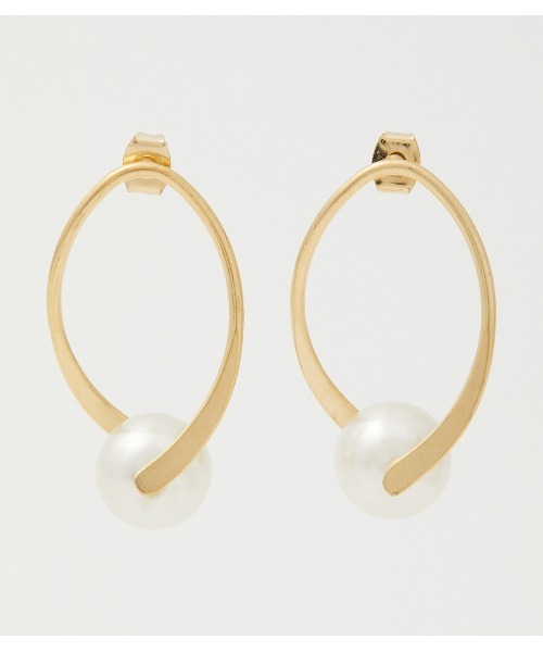 AZUL by moussy（アズールバイマウジー）の「WRAPPED PEARL EARRINGS/ラップパールピアス（ピアス（両耳用）・レディース・シルバー/ゴールド系その他・FREE）」の14枚目の写真