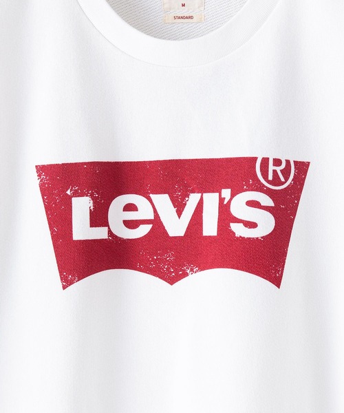 Levi's(リーバイス)の「【LEVI'S/リーバイス】バットウィング ブランドロゴスウェットトレーナー 19492(スウェット・メンズ・ホワイト/ブラック・SMALL/MEDIUM/LARGE)」の5枚目の写真
