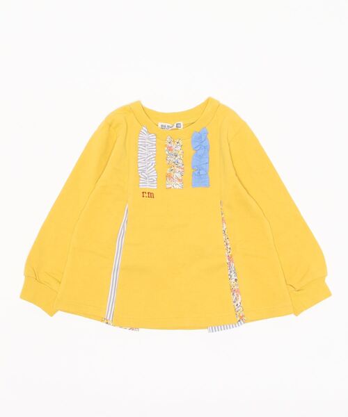 RAGMART（ラグマート）の「ミニ裏毛パッチワークトレーナー（Tシャツ/カットソー・キッズ・ピンク/イエロー/ブルー・110cm/100cm/120cm/130cm）」の6枚目の写真