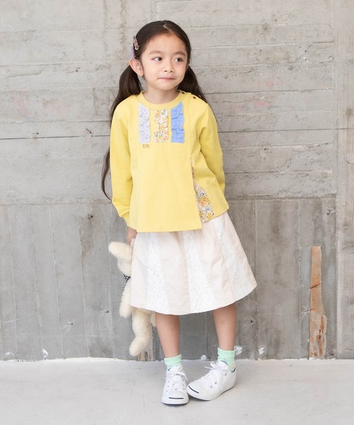 RAGMART（ラグマート）の「ミニ裏毛パッチワークトレーナー（Tシャツ/カットソー・キッズ・ピンク/イエロー/ブルー・110cm/100cm/120cm/130cm）」の13枚目の写真