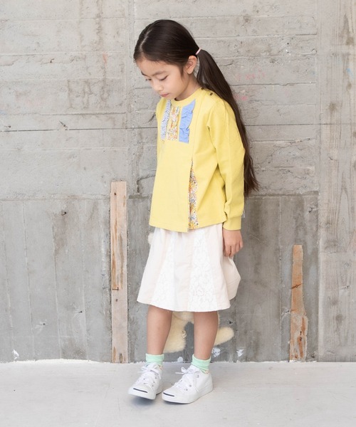 RAGMART（ラグマート）の「ミニ裏毛パッチワークトレーナー（Tシャツ/カットソー・キッズ・ピンク/イエロー/ブルー・110cm/100cm/120cm/130cm）」の12枚目の写真