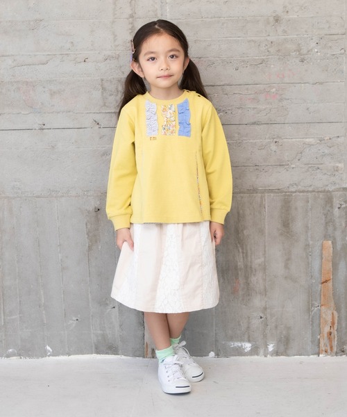 RAGMART（ラグマート）の「ミニ裏毛パッチワークトレーナー（Tシャツ/カットソー・キッズ・ピンク/イエロー/ブルー・110cm/100cm/120cm/130cm）」の11枚目の写真
