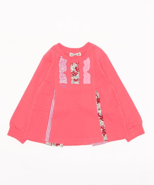 RAGMART（ラグマート）の「ミニ裏毛パッチワークトレーナー（Tシャツ/カットソー・キッズ・ピンク/イエロー/ブルー・110cm/100cm/120cm/130cm）」の5枚目の写真