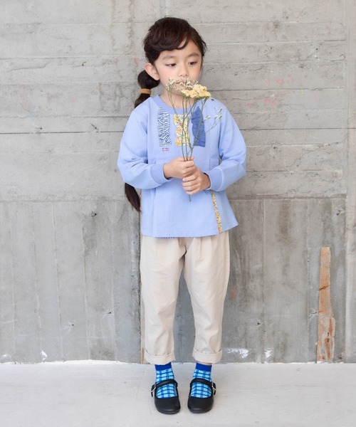 RAGMART（ラグマート）の「ミニ裏毛パッチワークトレーナー（Tシャツ/カットソー・キッズ・ピンク/イエロー/ブルー・110cm/100cm/120cm/130cm）」の14枚目の写真