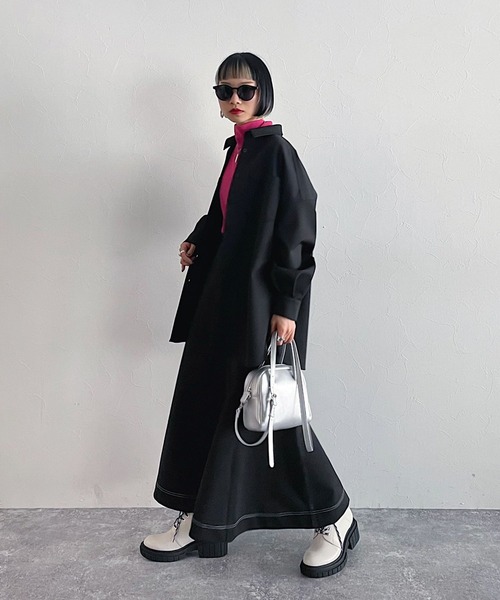 PAGEBOY(ページボーイ)の「スポンジツイルスカート(スカート・レディース・ブルー/グレイッシュベージュ/ブラック・FREE)」の6枚目の写真