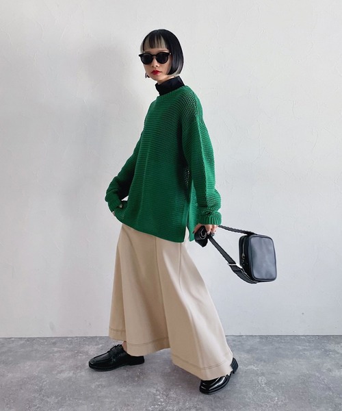 PAGEBOY(ページボーイ)の「スポンジツイルスカート(スカート・レディース・ブルー/グレイッシュベージュ/ブラック・FREE)」の11枚目の写真