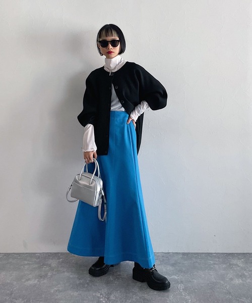 PAGEBOY(ページボーイ)の「スポンジツイルスカート(スカート・レディース・ブルー/グレイッシュベージュ/ブラック・FREE)」の13枚目の写真