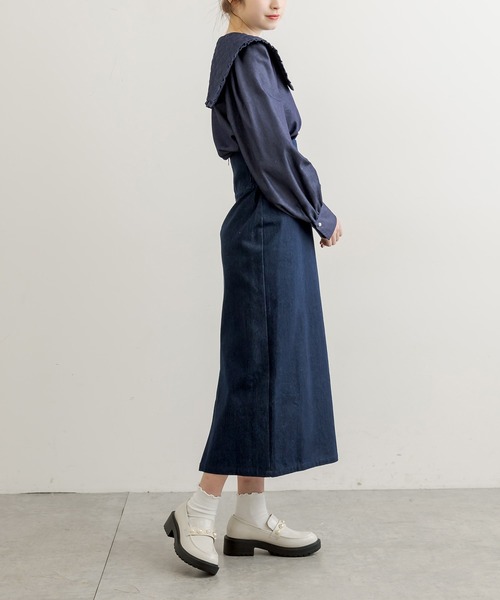 OLIVE des OLIVE（オリーブデオリーブ）の「キルトフリル衿ブラウス（シャツ/ブラウス・レディース・オフホワイト/ワンウォッシュ・FREE）」の11枚目の写真