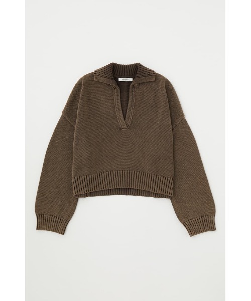MOUSSY(マウジー)の「PIGMENT DYE SKIPPER ニット(ニット/セーター・レディース・ブラウン/ライトベージュ/カーキ/ブルー・FREE)」の21枚目の写真