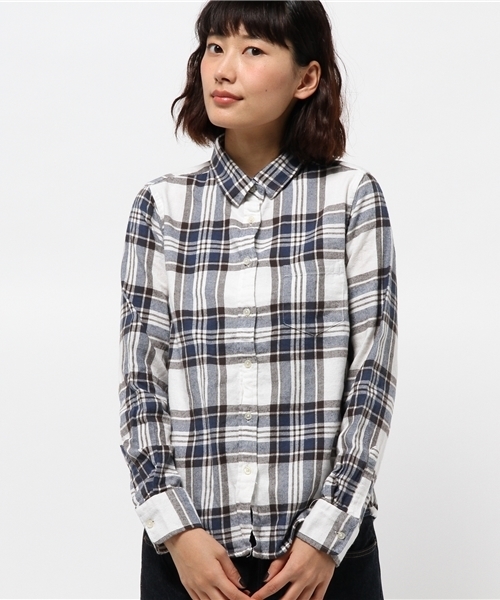 CIAOPANIC TYPY（チャオパニックティピー）の「【ロープライスアイテム】ビックチェックシャツ（シャツ/ブラウス・レディース・オフホワイト/ネイビー/ベージュ・SMALL/MEDIUM）」の15枚目の写真