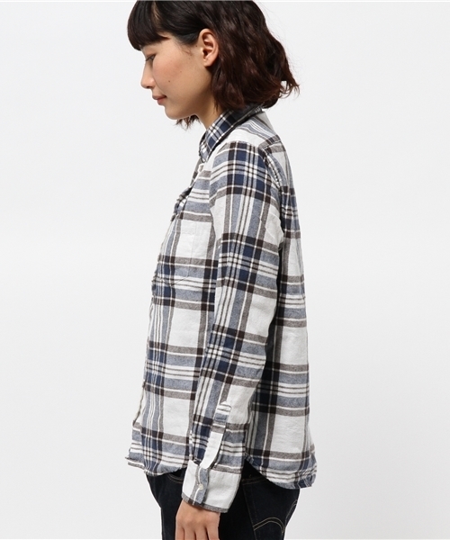 CIAOPANIC TYPY（チャオパニックティピー）の「【ロープライスアイテム】ビックチェックシャツ（シャツ/ブラウス・レディース・オフホワイト/ネイビー/ベージュ・SMALL/MEDIUM）」の6枚目の写真