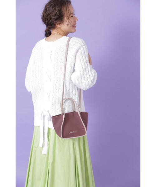 JILL STUART（ジルスチュアート）の「◆パイピングトートバッグ（ショルダーバッグ・レディース・ブラウン/ホワイト・ﾌﾘ-）」の20枚目の写真