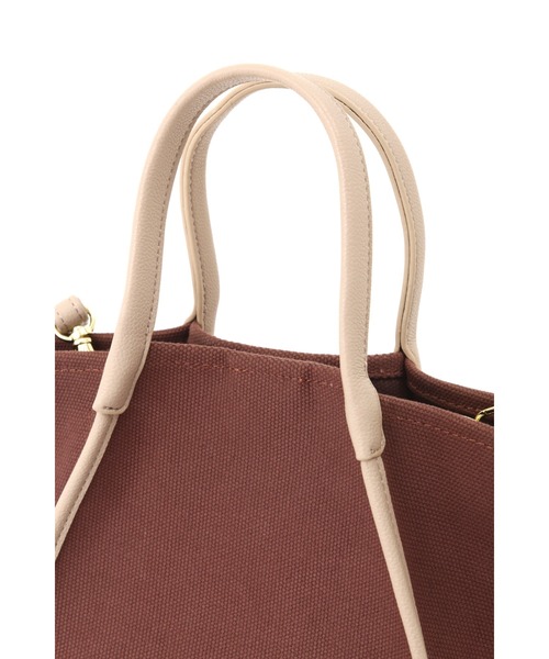 JILL STUART（ジルスチュアート）の「◆パイピングトートバッグ（ショルダーバッグ・レディース・ブラウン/ホワイト・ﾌﾘ-）」の5枚目の写真
