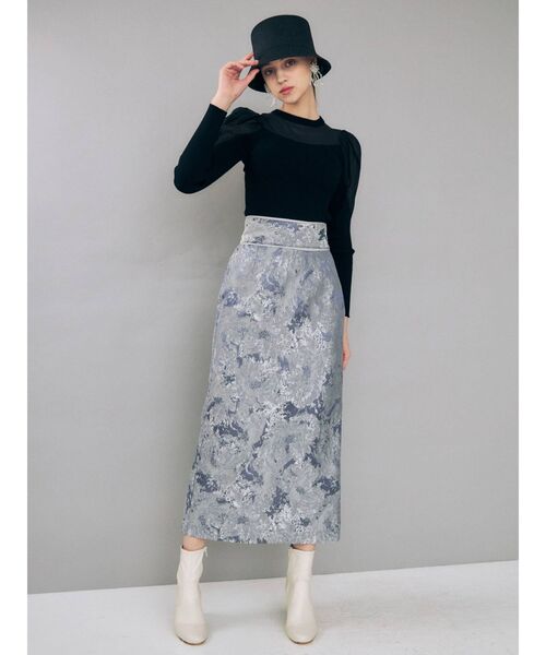 MERCURYDUO（マーキュリーデュオ）の「バックレースアップタイトスカート（スカート・レディース・ライトグレー/ブルー・SMALL/MEDIUM）」の21枚目の写真