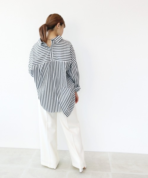 DRESSLAVE（ドレスレイブ）の「asymmetric stripe over shirt