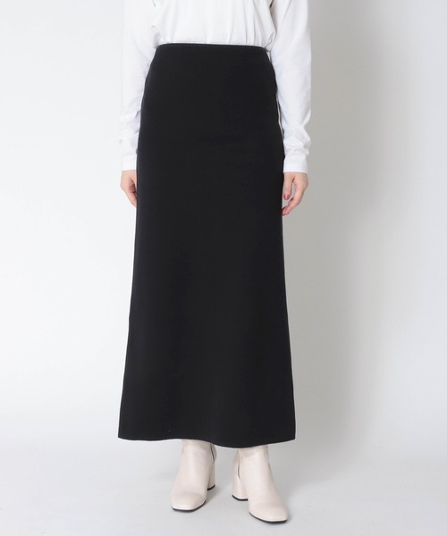 DRESSLAVE(ドレスレイブ)の「boucle cardboard pencil skirt(ブークレストレッチロングペンシルスカート)(スカート・レディース・ブラック/オフホワイト・38/36)」の3枚目の写真