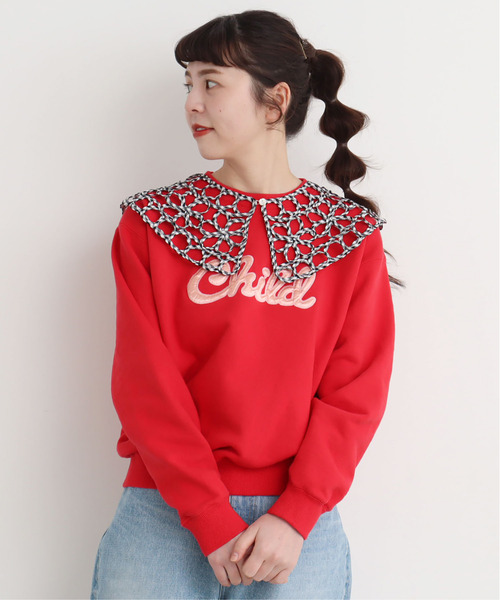 CHILD WOMAN(チャイルドウーマン)の「☆Childサテンアップリケ スウェット(スウェット・レディース・ブラック/グレー/レッド・FREE)」の5枚目の写真