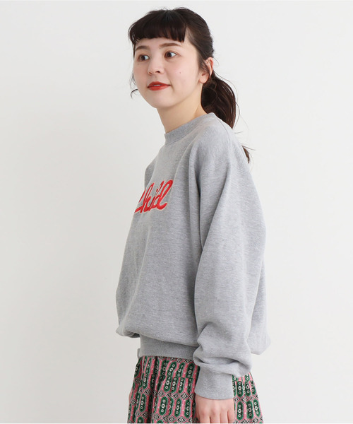 CHILD WOMAN(チャイルドウーマン)の「☆Childサテンアップリケ スウェット(スウェット・レディース・ブラック/グレー/レッド・FREE)」の11枚目の写真