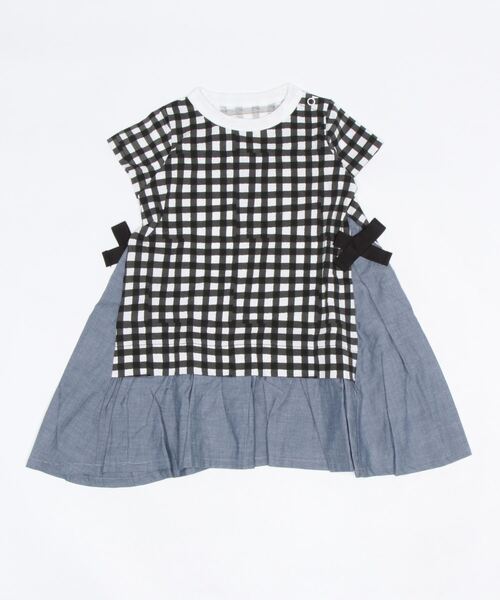 Wonder apartment(ワンダーアパートメント)の「天竺手描きチェックワンピース(ワンピース・キッズ・ブラック・110cm/90cm/100cm/130cm/120cm)」の5枚目の写真