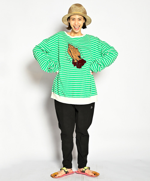 ALDIES（アールディーズ）の「Principal Rafter Big Cut / プリンシパルラフタービッグカット（Tシャツ/カットソー・メンズ・グリーン/ブラック/レッド・FREE）」の2枚目の写真